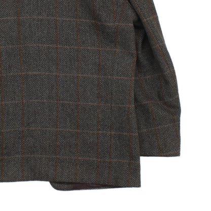 Mens Tweed Blazer Plaid Wool Nylon