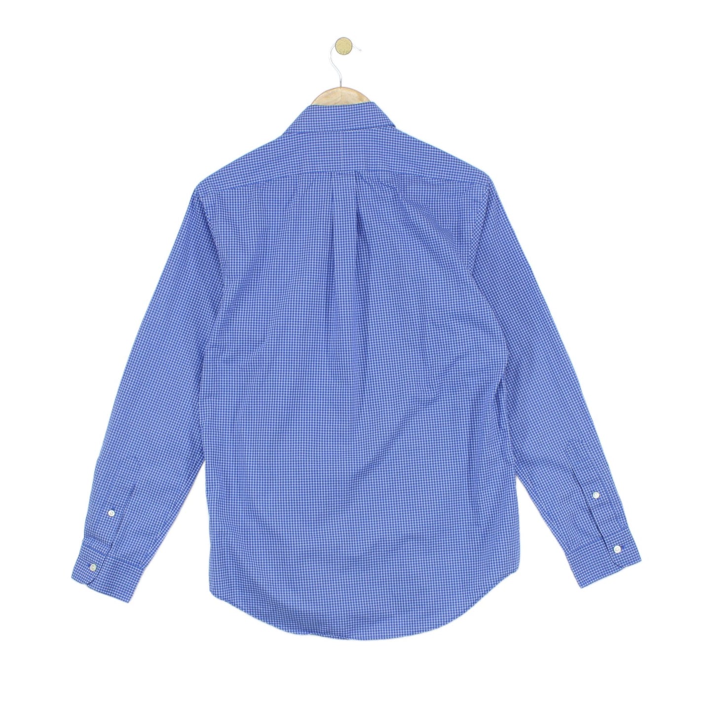 Mens Check Shirt Classic Button Down Collared
