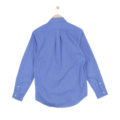 Mens Check Shirt Classic Button Down Collared