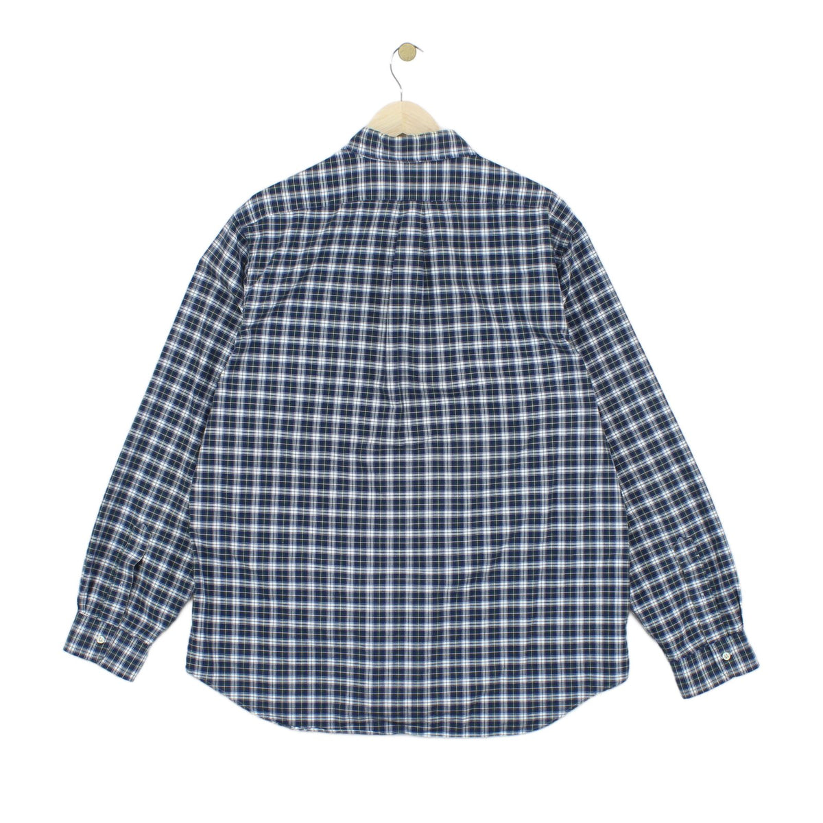 Mens Plaid Shirt Custom Fit Button Up Long Sleeve