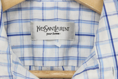 Mens Shirt Check Short Sleeve