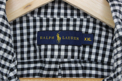Mens Check Shirt Long Sleeve Button Down
