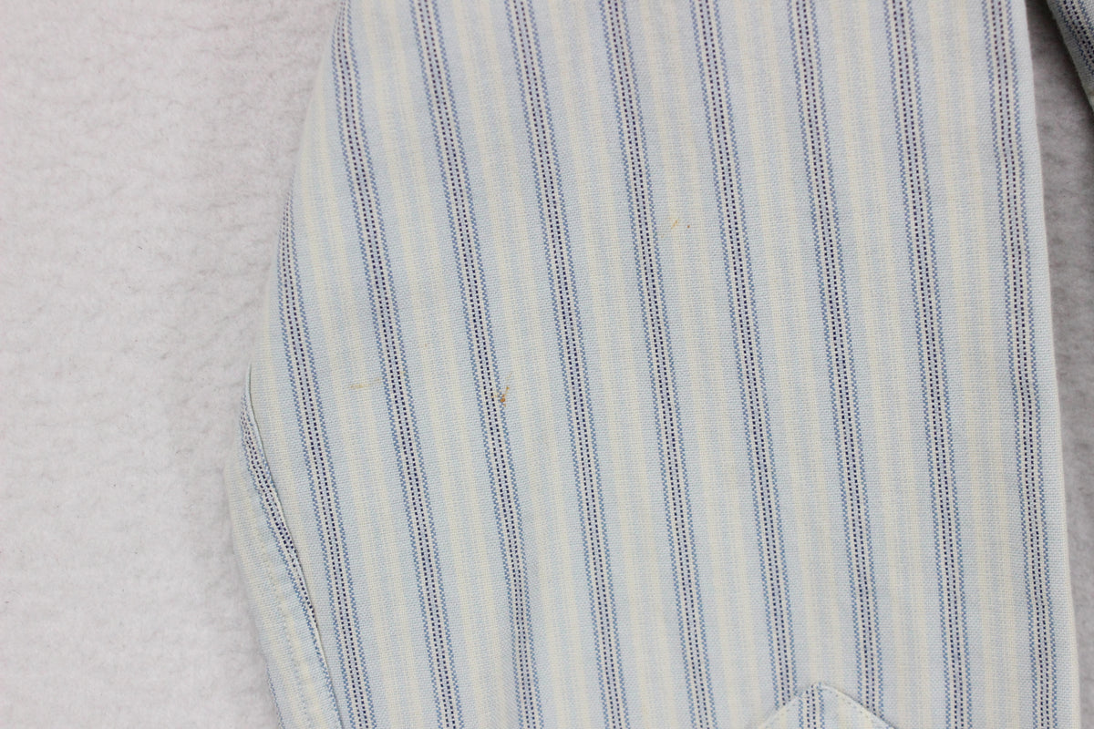 Mens Striped Shirt Button Up Long Sleeve