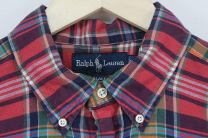 Mens Check Shirt Short Sleeve