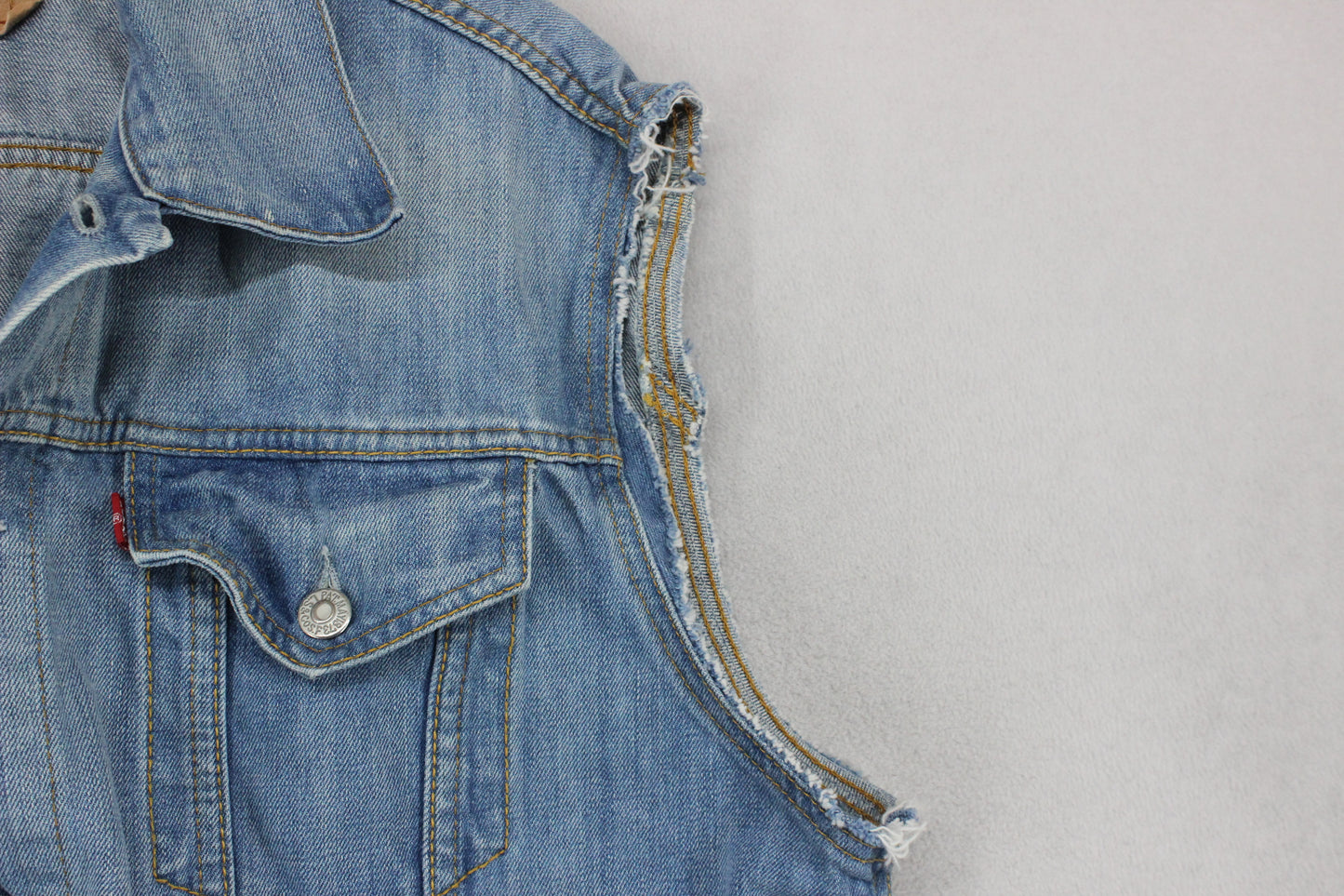 Mens Denim Vest Jacket Casual Sleeveless Western
