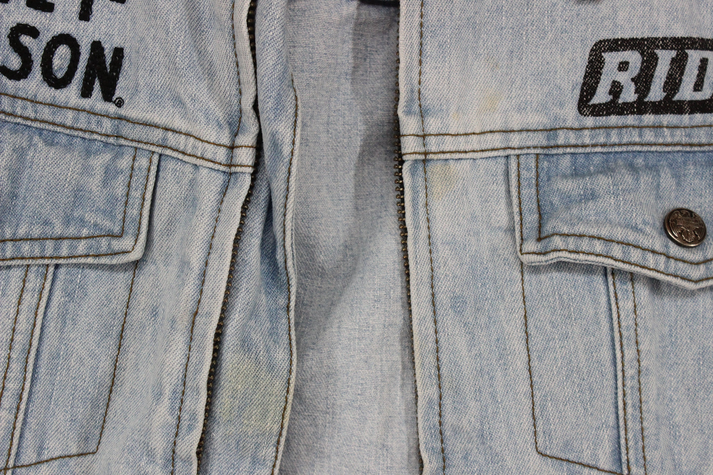 Womens Denim Jacket Patch Motorcycle