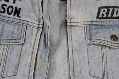 Womens Denim Jacket Patch Motorcycle