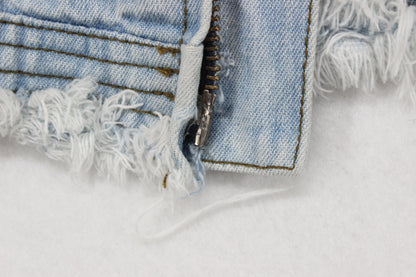 Womens Denim Jacket Patch Motorcycle