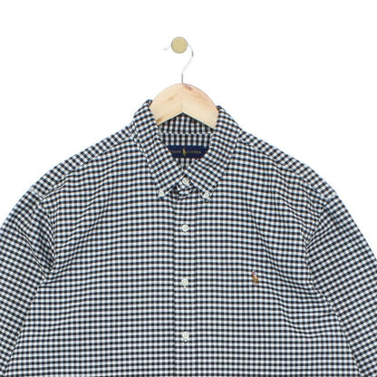 Mens Check Shirt Long Sleeve Button Down