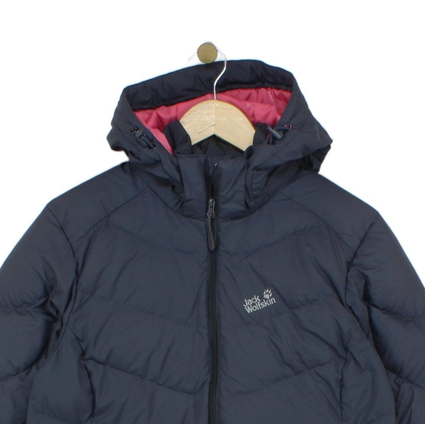 Womens Quilted Jacket Down Hooded Full Zip