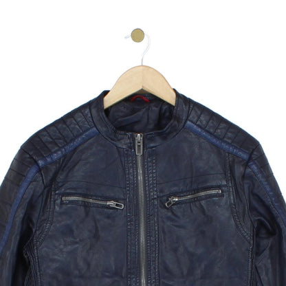 Mens Biker Jacket Full Zip