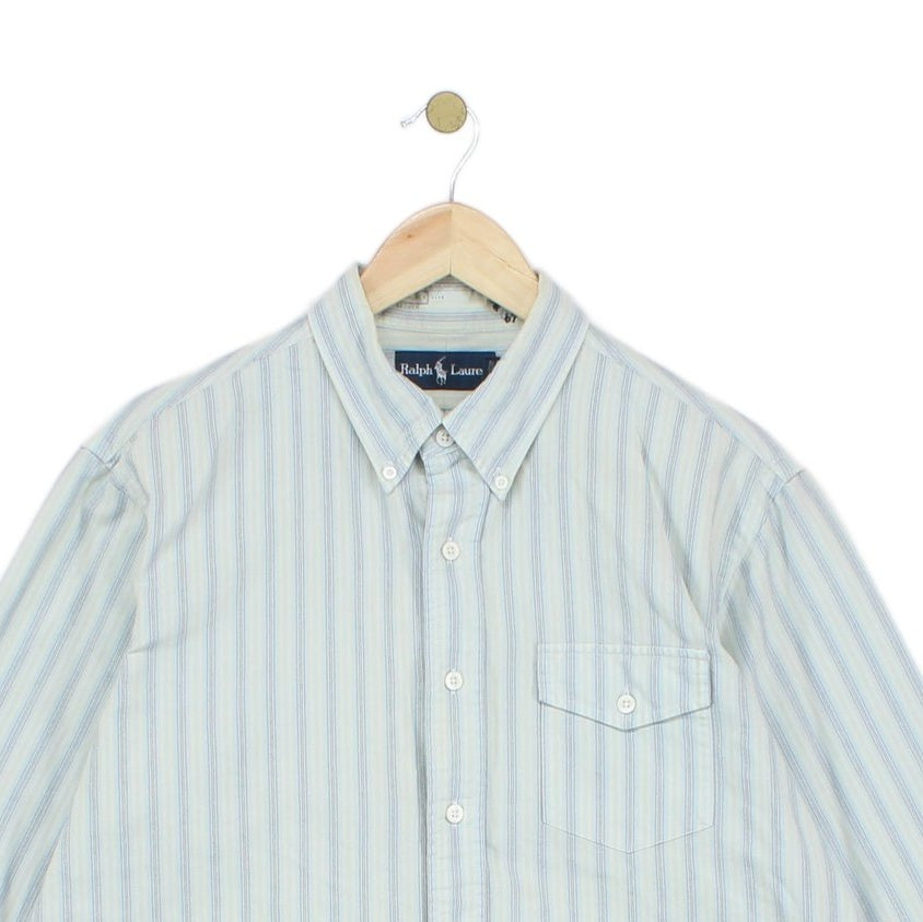 Mens Striped Shirt Button Up Long Sleeve