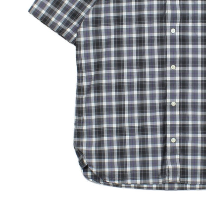 Mens Check Shirt Short Sleeve Casual Plaid