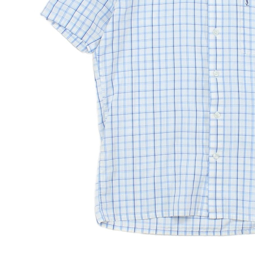 Mens Shirt Check Short Sleeve