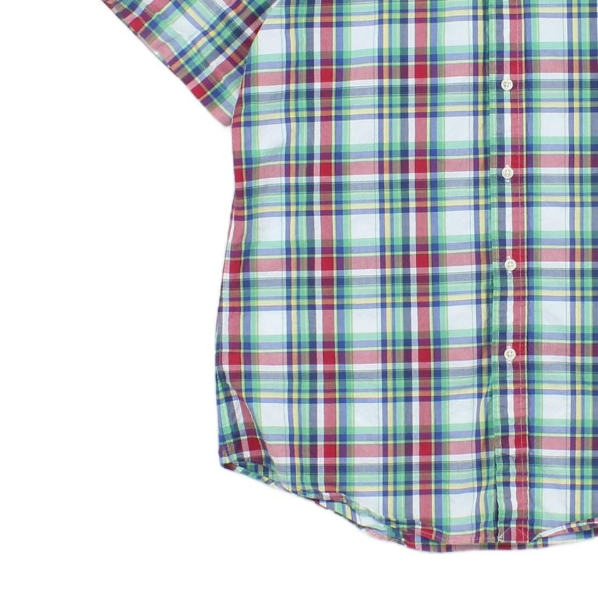 Mens Check Shirt Short Sleeve