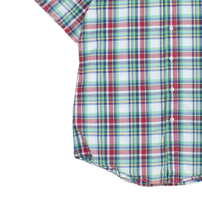 Mens Check Shirt Short Sleeve