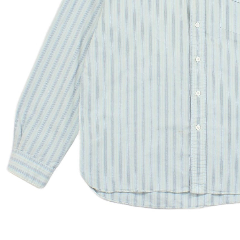 Mens Striped Shirt Button Up Long Sleeve