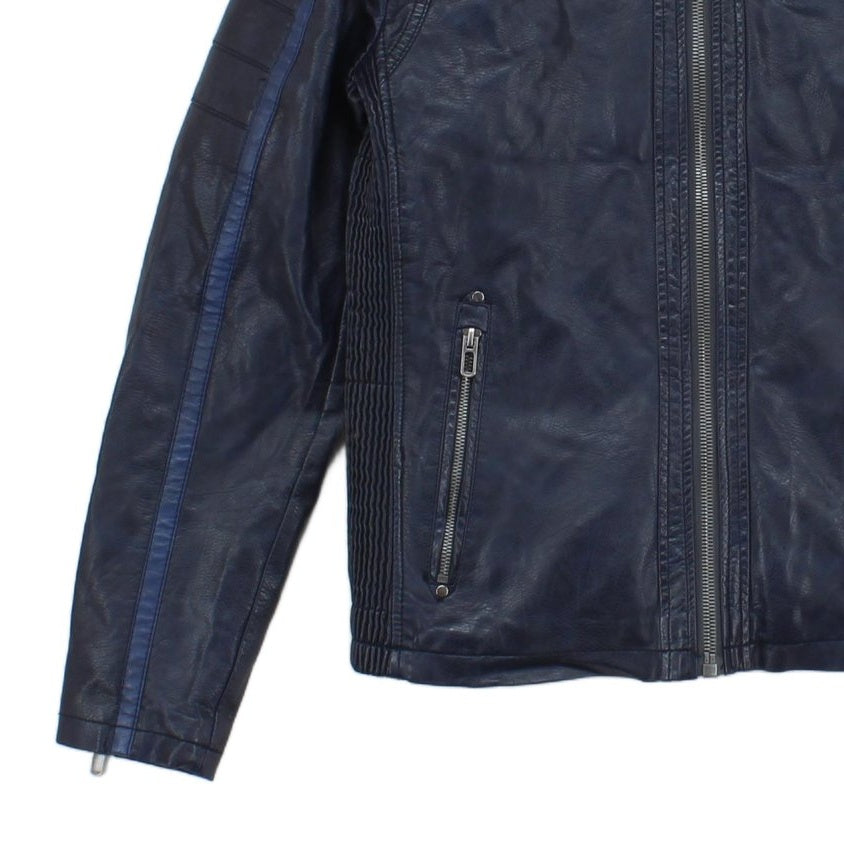 Mens Biker Jacket Full Zip
