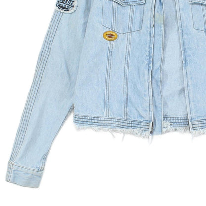 Womens Denim Jacket Patch Motorcycle