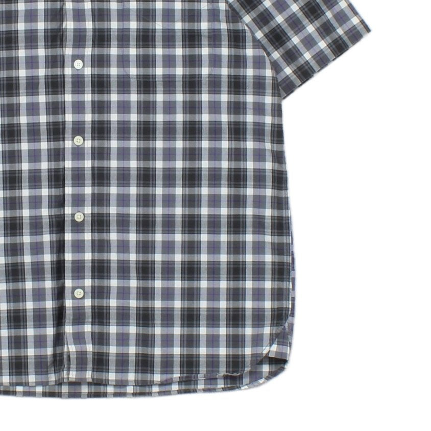 Mens Check Shirt Short Sleeve Casual Plaid