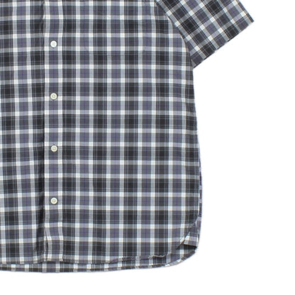 Mens Check Shirt Short Sleeve Casual Plaid