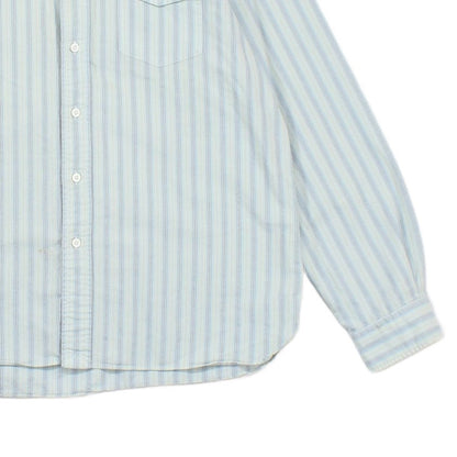 Mens Striped Shirt Button Up Long Sleeve