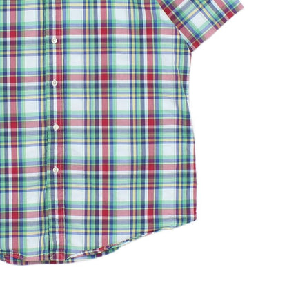 Mens Check Shirt Short Sleeve