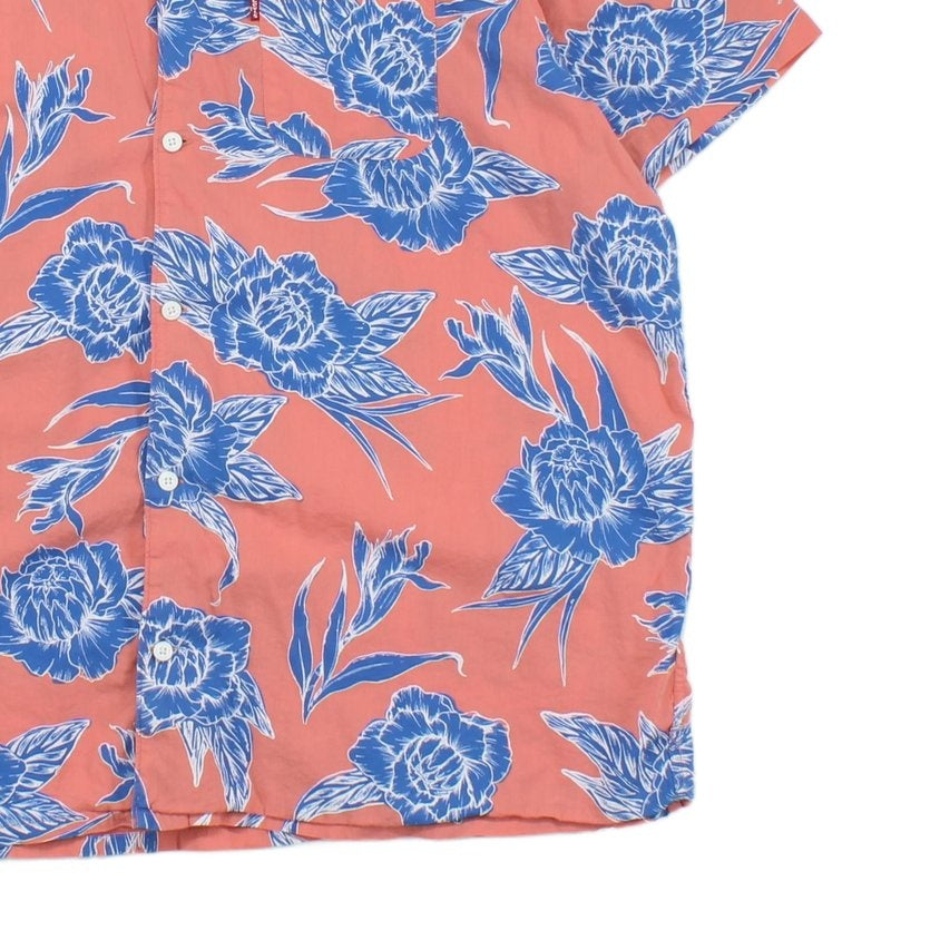 Mens Floral Shirt Relaxed Short Sleeve
