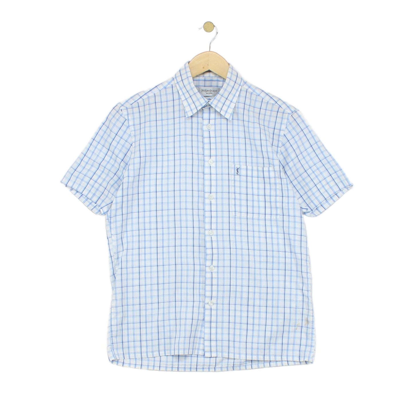 Mens Shirt Check Short Sleeve