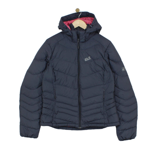 Womens Quilted Jacket Down Hooded Full Zip