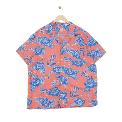 Mens Floral Shirt Relaxed Short Sleeve