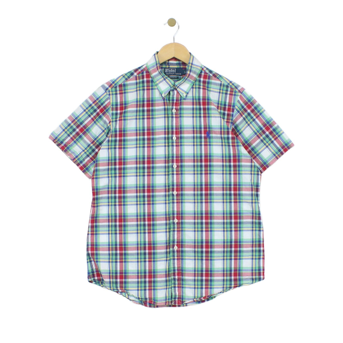 Mens Check Shirt Short Sleeve