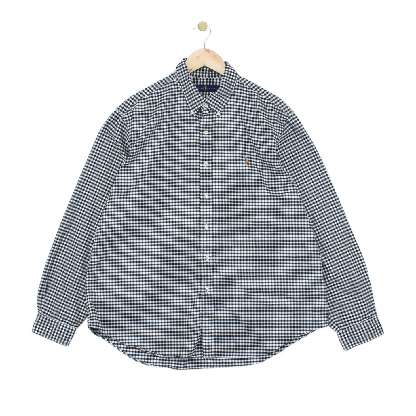 Mens Check Shirt Long Sleeve Button Down