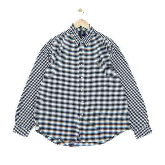 Mens Check Shirt Long Sleeve Button Down