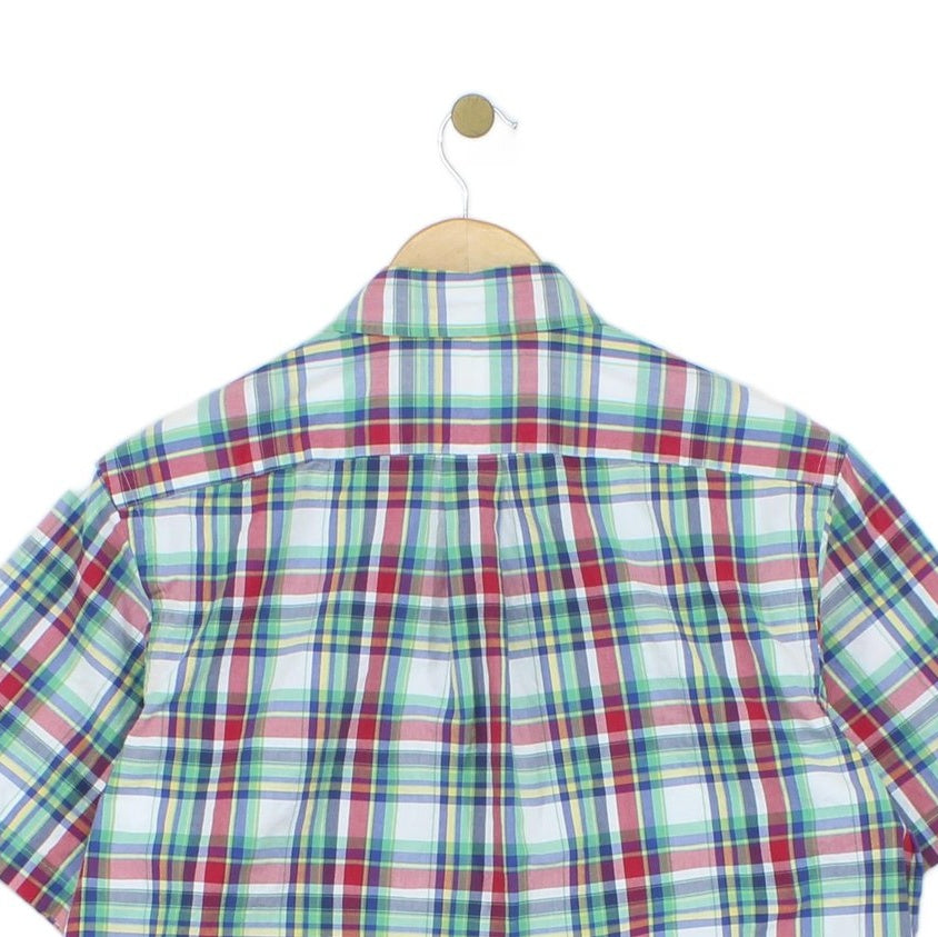 Mens Check Shirt Short Sleeve