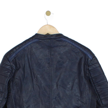 Mens Biker Jacket Full Zip