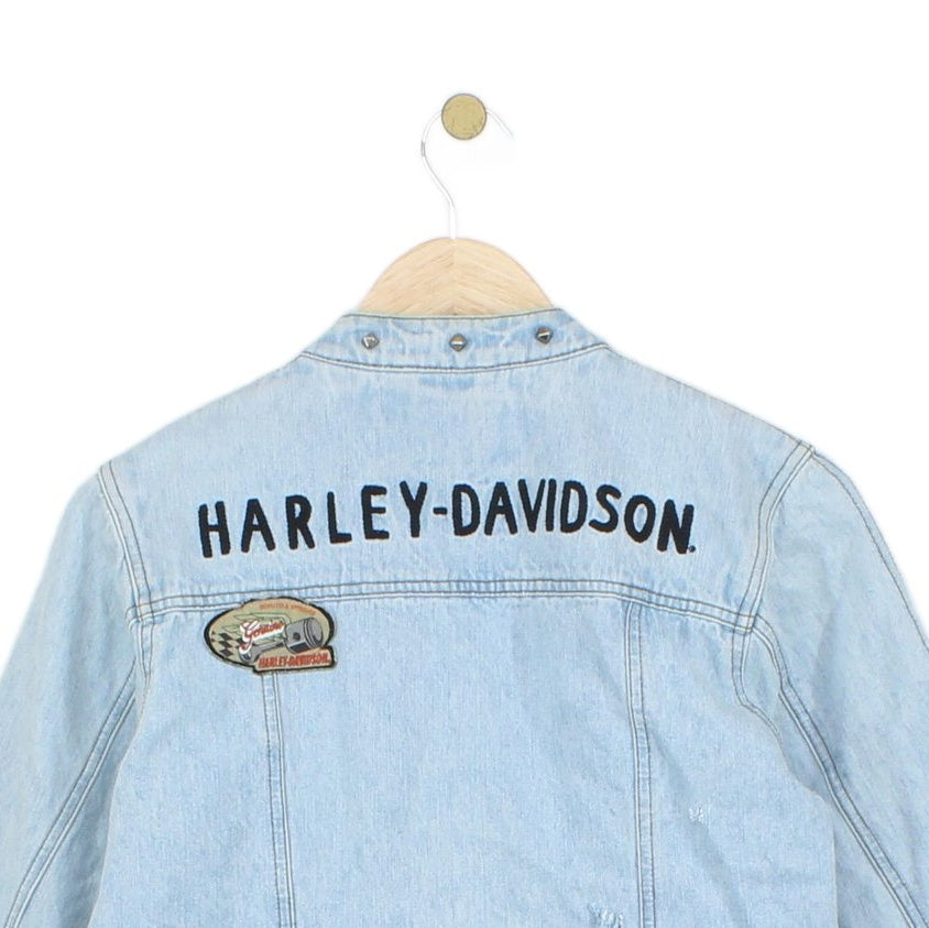 Womens Denim Jacket Patch Motorcycle