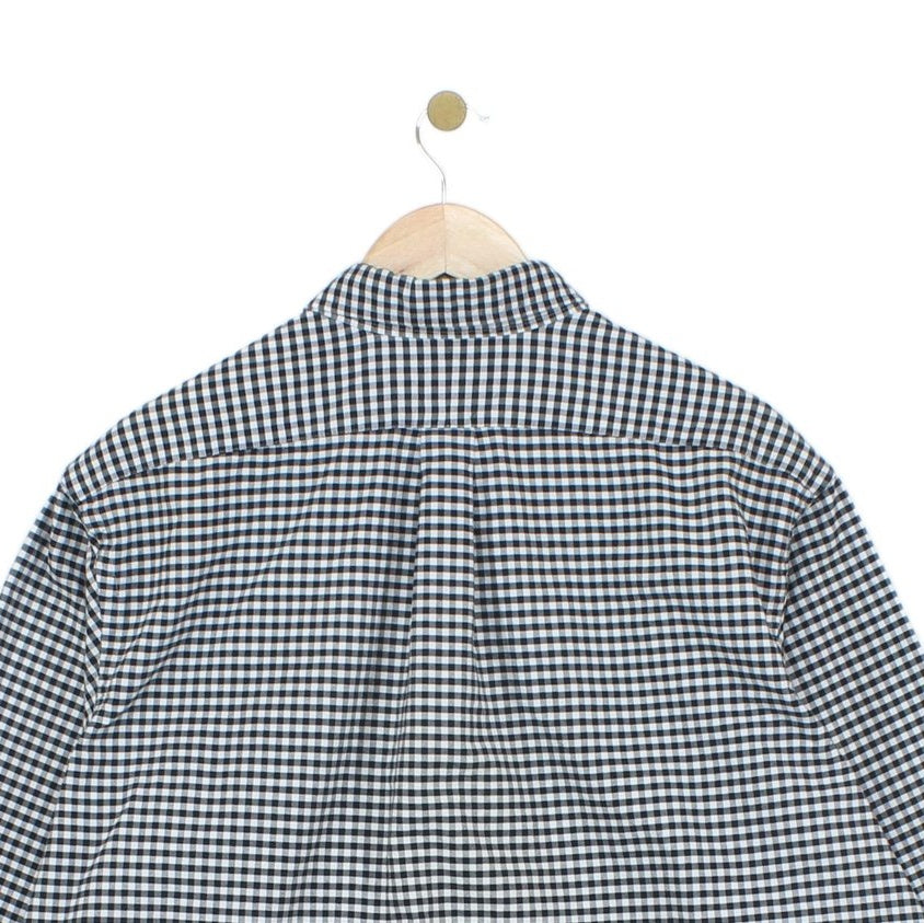 Mens Check Shirt Long Sleeve Button Down