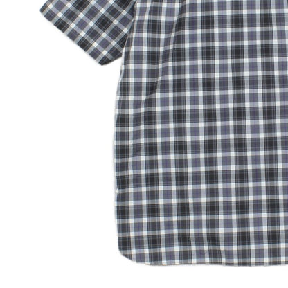 Mens Check Shirt Short Sleeve Casual Plaid