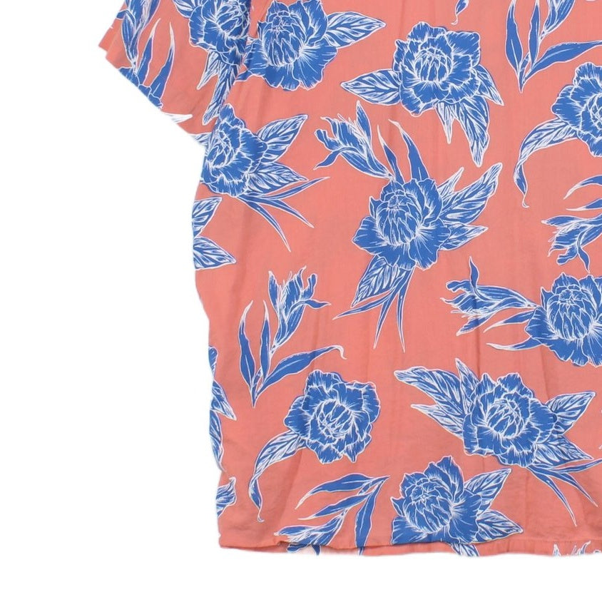 Mens Floral Shirt Relaxed Short Sleeve