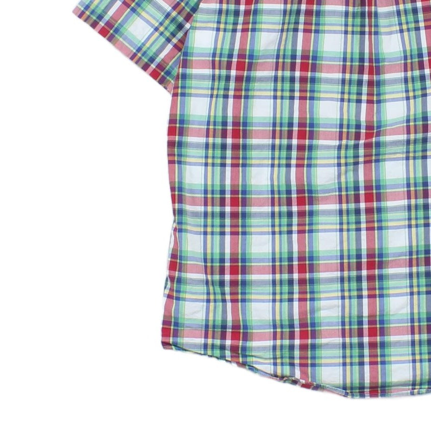 Mens Check Shirt Short Sleeve