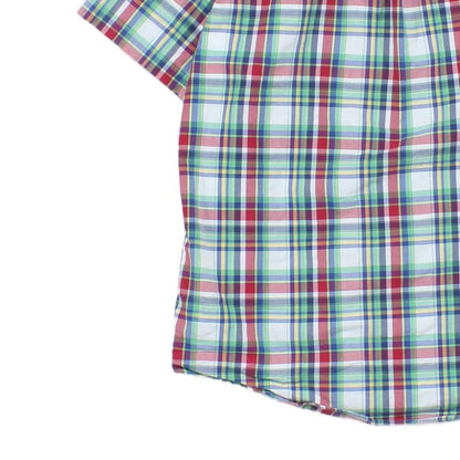 Mens Check Shirt Short Sleeve