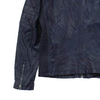 Mens Biker Jacket Full Zip