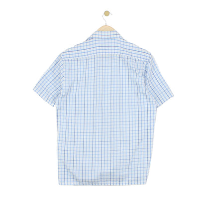 Mens Shirt Check Short Sleeve