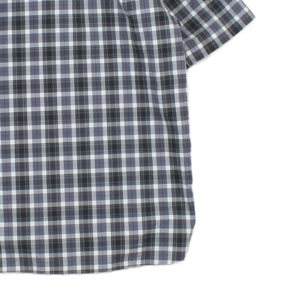 Mens Check Shirt Short Sleeve Casual Plaid