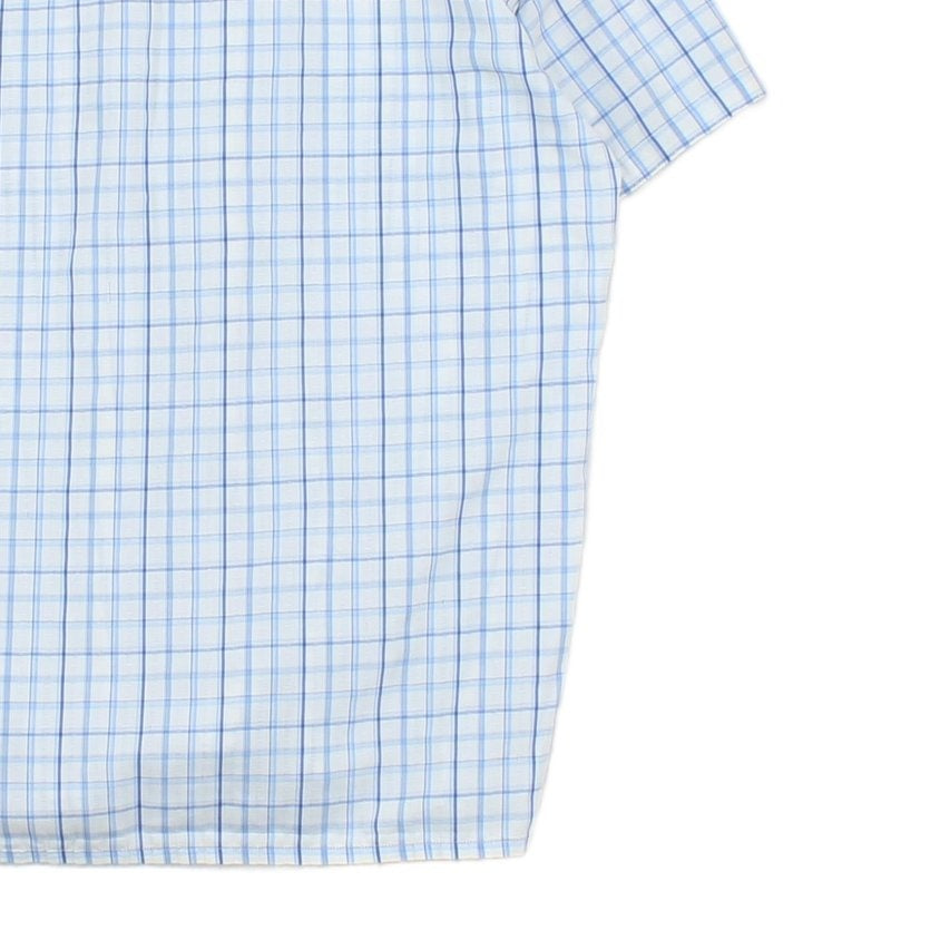 Mens Shirt Check Short Sleeve