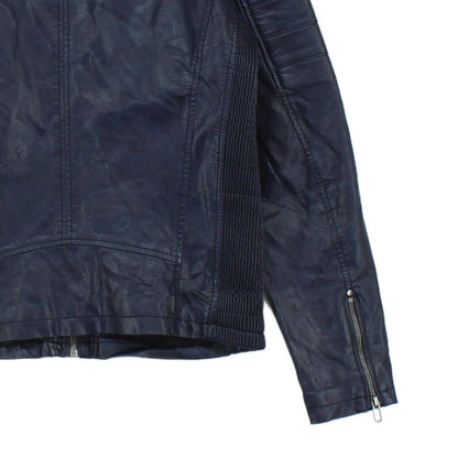 Mens Biker Jacket Full Zip