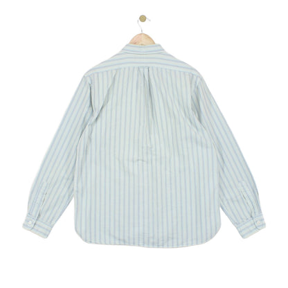 Mens Striped Shirt Button Up Long Sleeve