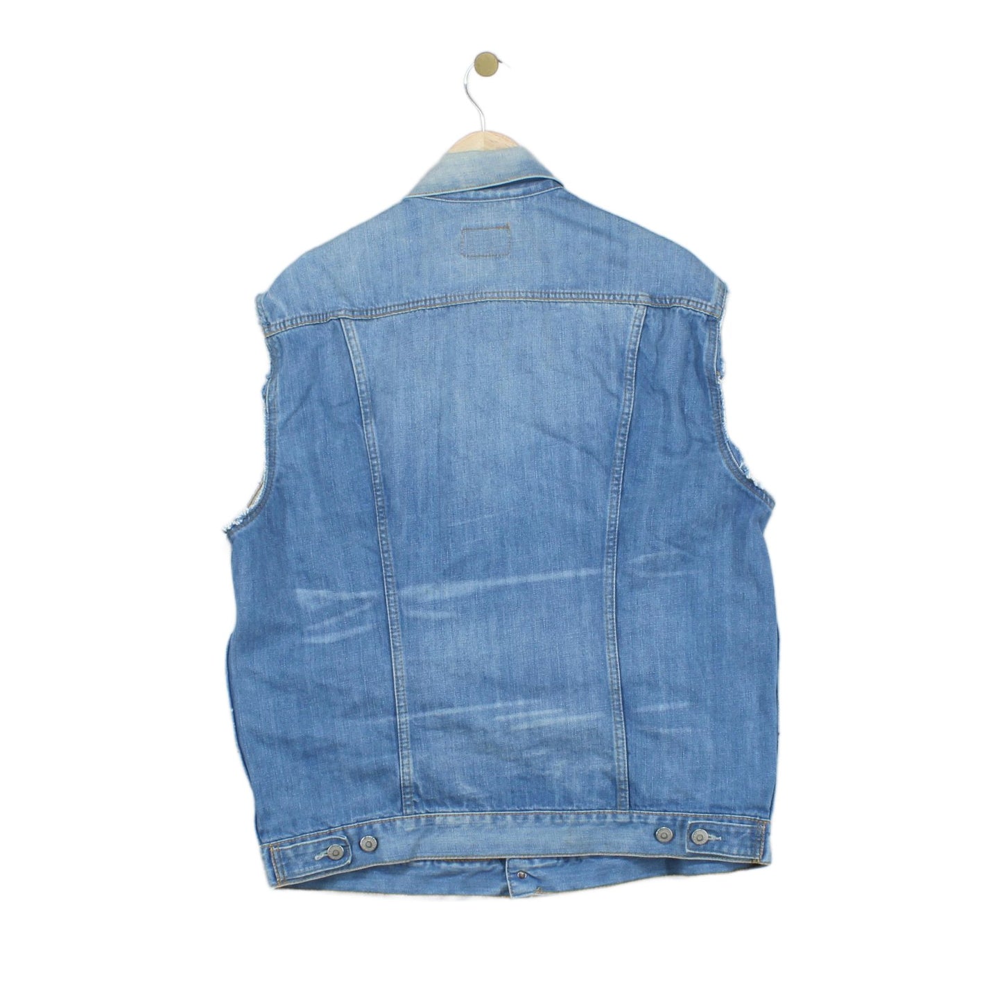Mens Denim Vest Jacket Casual Sleeveless Western