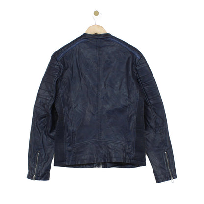 Mens Biker Jacket Full Zip